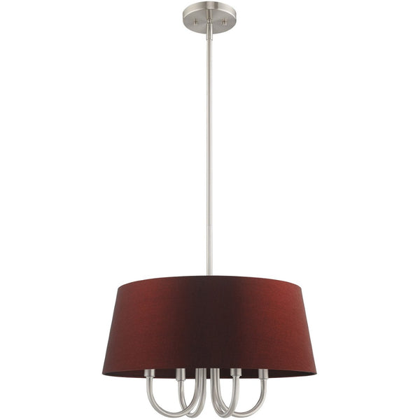 HomeRoots Four Light Dimmable Chandelier - Modern Cylindrical Shades, Adjustable Ambiance for Any Space 687770