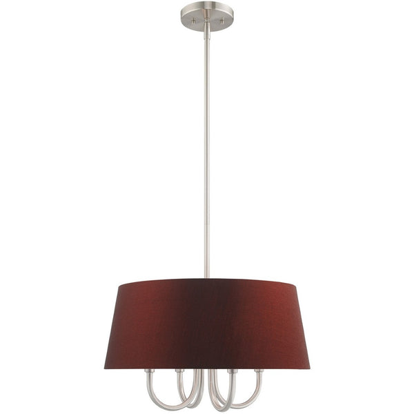 HomeRoots Four Light Dimmable Chandelier - Modern Cylindrical Shades, Adjustable Ambiance for Any Space 687770