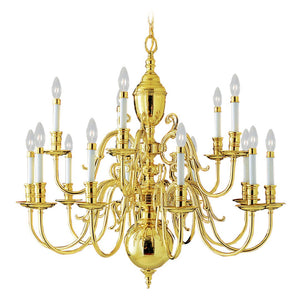 HomeRoots Brass Multi-Light Dimmable Chandelier with Cylinder Shades - Modern Elegance for Any Space 687772