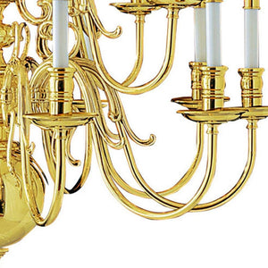 HomeRoots Brass Multi-Light Dimmable Chandelier with Cylinder Shades - Modern Elegance for Any Space 687772