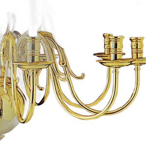 HomeRoots Brass Multi-Light Dimmable Chandelier with Cylinder Shades - Modern Elegance for Any Space 687772