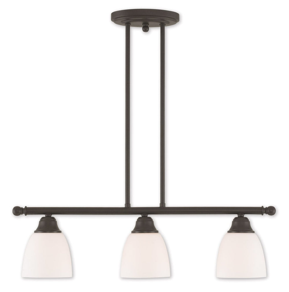 HomeRoots Bronze Three-Light Dimmable Chandelier with Unique Cylinder Shades for Modern Spaces and Ambiance 687773