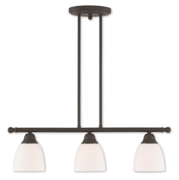 HomeRoots Bronze Three-Light Dimmable Chandelier with Unique Cylinder Shades for Modern Spaces and Ambiance 687773