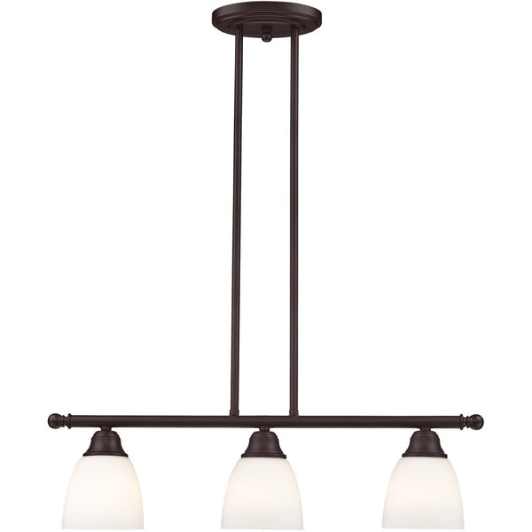 HomeRoots Bronze Three-Light Dimmable Chandelier with Unique Cylinder Shades for Modern Spaces and Ambiance 687773