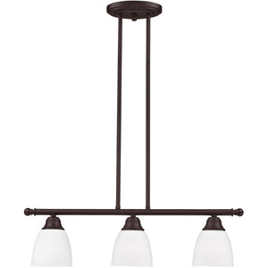 HomeRoots Bronze Three-Light Dimmable Chandelier with Unique Cylinder Shades for Modern Spaces and Ambiance 687773