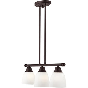 HomeRoots Bronze Three-Light Dimmable Chandelier with Unique Cylinder Shades for Modern Spaces and Ambiance 687773