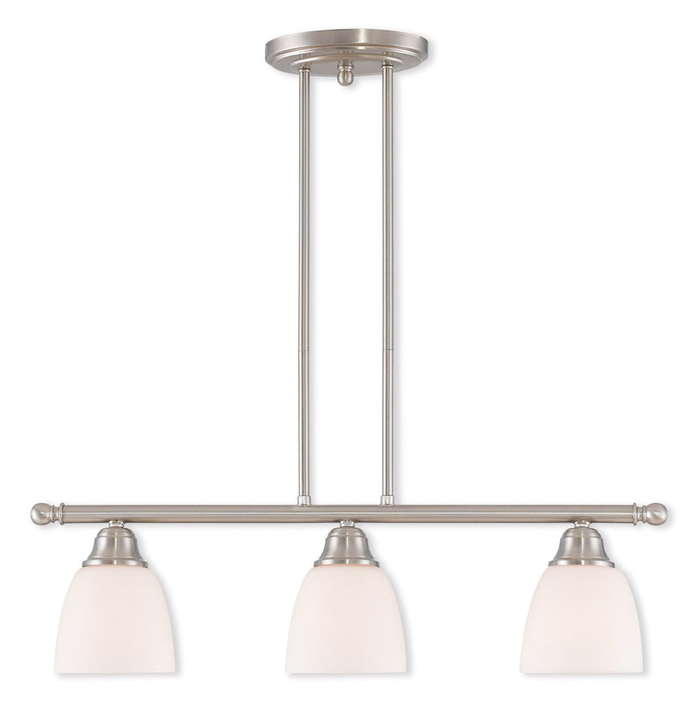 HomeRoots Three Light Dimmable Chandelier - Modern Cylindrical Shades for Elegant Illumination in Any Space 687774