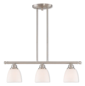 HomeRoots Three Light Dimmable Chandelier - Modern Cylindrical Shades for Elegant Illumination in Any Space 687774