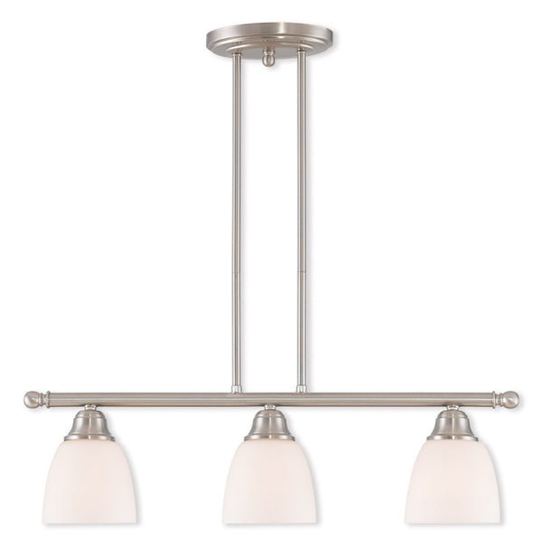 HomeRoots Three Light Dimmable Chandelier - Modern Cylindrical Shades for Elegant Illumination in Any Space 687774