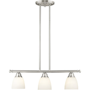 HomeRoots Three Light Dimmable Chandelier - Modern Cylindrical Shades for Elegant Illumination in Any Space 687774