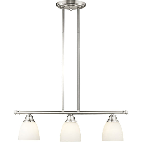 HomeRoots Three Light Dimmable Chandelier - Modern Cylindrical Shades for Elegant Illumination in Any Space 687774