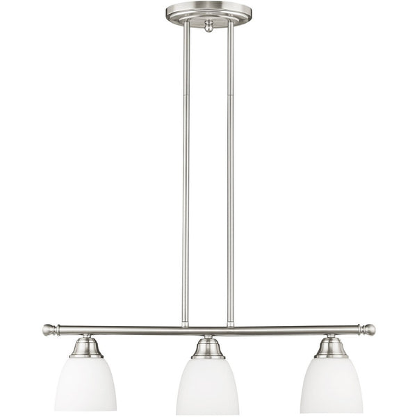 HomeRoots Three Light Dimmable Chandelier - Modern Cylindrical Shades for Elegant Illumination in Any Space 687774