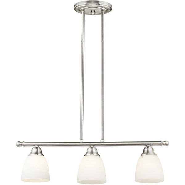 HomeRoots Three Light Dimmable Chandelier - Modern Cylindrical Shades for Elegant Illumination in Any Space 687774