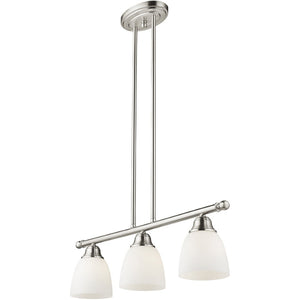 HomeRoots Three Light Dimmable Chandelier - Modern Cylindrical Shades for Elegant Illumination in Any Space 687774