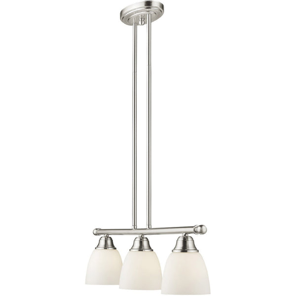 HomeRoots Three Light Dimmable Chandelier - Modern Cylindrical Shades for Elegant Illumination in Any Space 687774