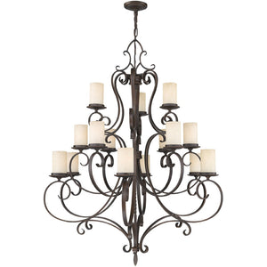 HomeRoots Bronze Multi-Light Dimmable Chandelier - Elegant Shades & Timeless Design for Modern Spaces 687779