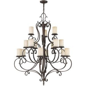 HomeRoots Bronze Multi-Light Dimmable Chandelier - Elegant Shades & Timeless Design for Modern Spaces 687779