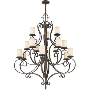 HomeRoots Bronze Multi-Light Dimmable Chandelier - Elegant Shades & Timeless Design for Modern Spaces 687779