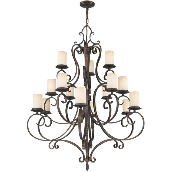 HomeRoots Bronze Multi-Light Dimmable Chandelier - Elegant Shades & Timeless Design for Modern Spaces 687779