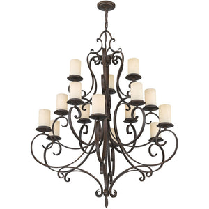 HomeRoots Bronze Multi-Light Dimmable Chandelier - Elegant Shades & Timeless Design for Modern Spaces 687779