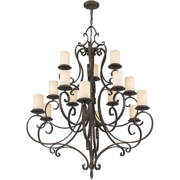 HomeRoots Bronze Multi-Light Dimmable Chandelier - Elegant Shades & Timeless Design for Modern Spaces 687779