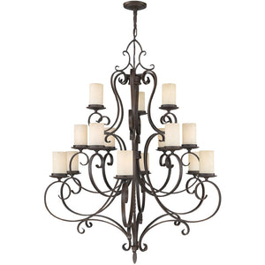 HomeRoots Bronze Multi-Light Dimmable Chandelier - Elegant Shades & Timeless Design for Modern Spaces 687779