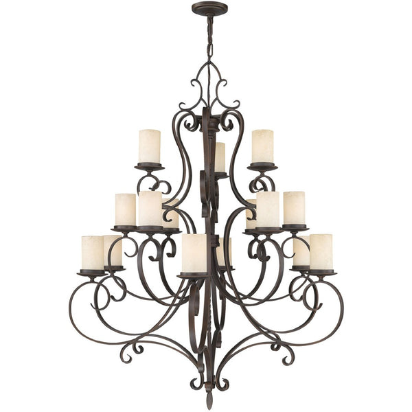 HomeRoots Bronze Multi-Light Dimmable Chandelier - Elegant Shades & Timeless Design for Modern Spaces 687779