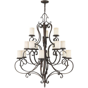 HomeRoots Bronze Multi-Light Dimmable Chandelier - Elegant Shades & Timeless Design for Modern Spaces 687779