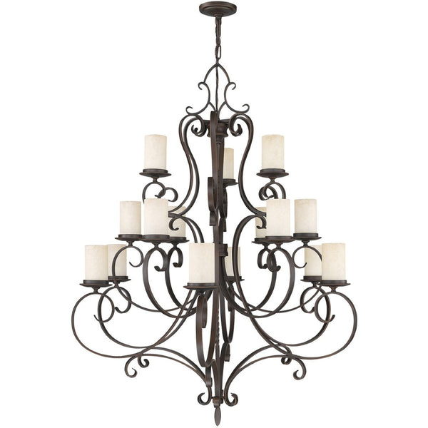 HomeRoots Bronze Multi-Light Dimmable Chandelier - Elegant Shades & Timeless Design for Modern Spaces 687779