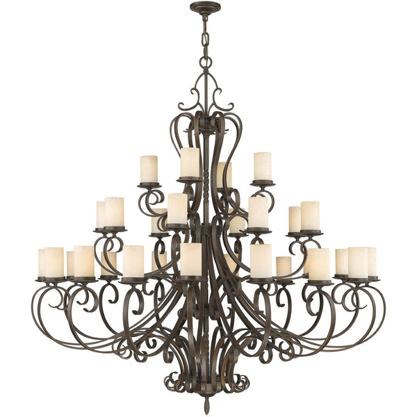 HomeRoots Bronze Multi-Light Dimmable Chandelier with Cylindrical Shades for Stylish Home Illumination 687780