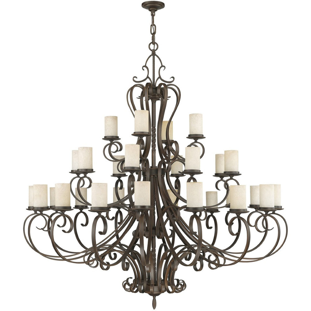HomeRoots Bronze Multi-Light Dimmable Chandelier with Cylindrical Shades for Stylish Home Illumination 687780