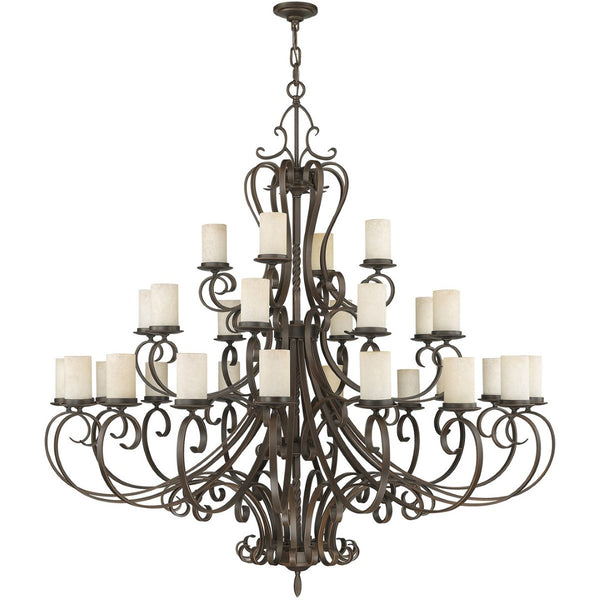 HomeRoots Bronze Multi-Light Dimmable Chandelier with Cylindrical Shades for Stylish Home Illumination 687780