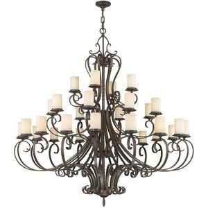 HomeRoots Bronze Multi-Light Dimmable Chandelier with Cylindrical Shades for Stylish Home Illumination 687780