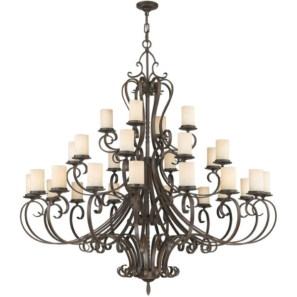 HomeRoots Bronze Multi-Light Dimmable Chandelier with Cylindrical Shades for Stylish Home Illumination 687780