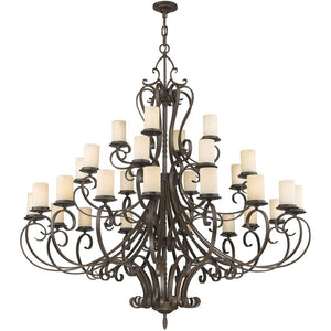 HomeRoots Bronze Multi-Light Dimmable Chandelier with Cylindrical Shades for Stylish Home Illumination 687780