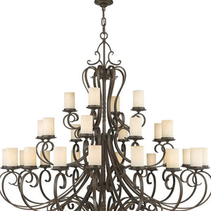 HomeRoots Bronze Multi-Light Dimmable Chandelier with Cylindrical Shades for Stylish Home Illumination 687780
