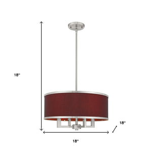 HomeRoots Four Light Dimmable Chandelier - Sleek Cylindrical Shades for Modern Ambiance in Any Space 687784