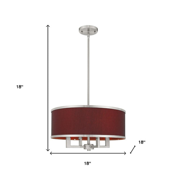 HomeRoots Four Light Dimmable Chandelier - Sleek Cylindrical Shades for Modern Ambiance in Any Space 687784