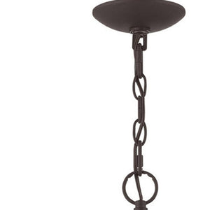 HomeRoots Bronze Four-Light Dimmable Chandelier - Modern Steel Design with Timeless Charm for Any Space 687790