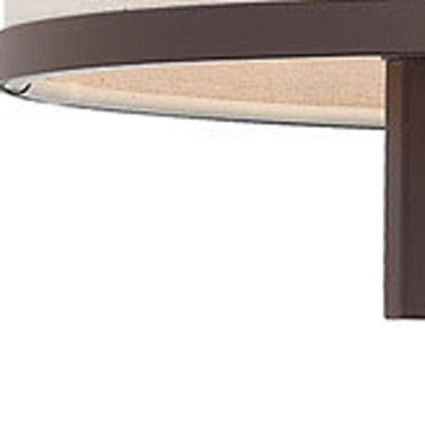 HomeRoots Bronze Four-Light Dimmable Chandelier with Elegant Fabric Shades for Dining & Living Spaces 687791