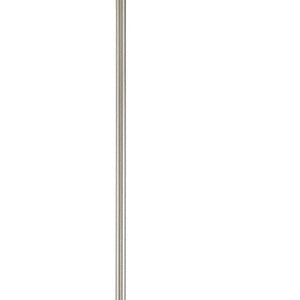HomeRoots Nickel Contemporary Four-Light Dimmable Chandelier with Ash Gray Shades for Stylish Spaces 687793