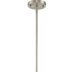 HomeRoots Nickel Contemporary Four-Light Dimmable Chandelier with Ash Gray Shades for Stylish Spaces 687793