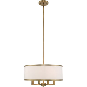 HomeRoots Four Light Dimmable Chandelier - Contemporary Cylinder Shades for Stylish Ambient Illumination 687794
