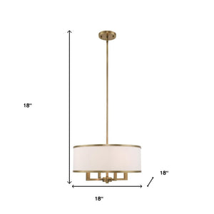 HomeRoots Four Light Dimmable Chandelier - Contemporary Cylinder Shades for Stylish Ambient Illumination 687794