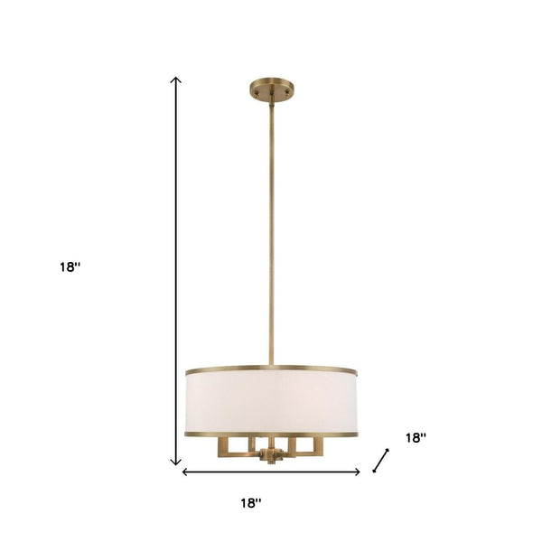 HomeRoots Four Light Dimmable Chandelier - Contemporary Cylinder Shades for Stylish Ambient Illumination 687794
