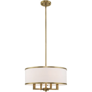 HomeRoots Four Light Dimmable Chandelier - Contemporary Cylinder Shades for Stylish Ambient Illumination 687794