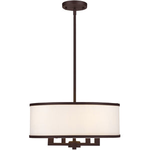 HomeRoots Bronze Four-Light Dimmable Chandelier - Elegant Design with Shades for Modern Interiors & Ambiance 687795