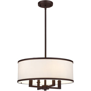 HomeRoots Bronze Four-Light Dimmable Chandelier - Elegant Design with Shades for Modern Interiors & Ambiance 687795