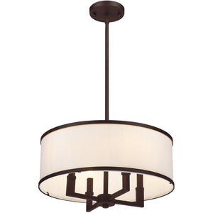 HomeRoots Bronze Four-Light Dimmable Chandelier - Elegant Design with Shades for Modern Interiors & Ambiance 687795