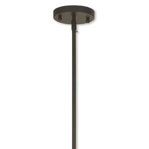 HomeRoots Bronze Four-Light Dimmable Chandelier - Elegant Design with Shades for Modern Interiors & Ambiance 687795